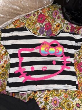 Hello Kitty Striped Crop Top!!